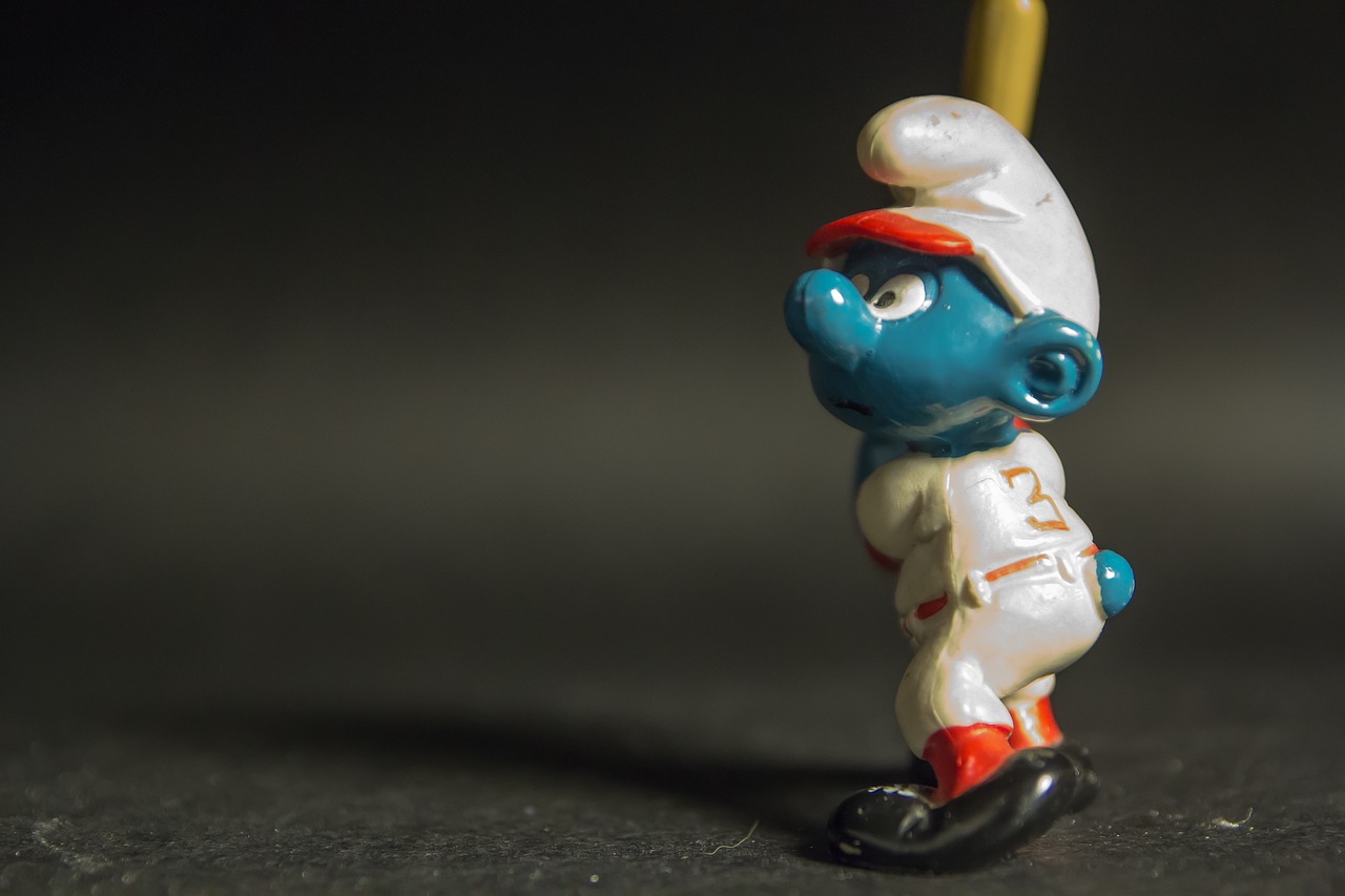 smurf  baseball  night free photo