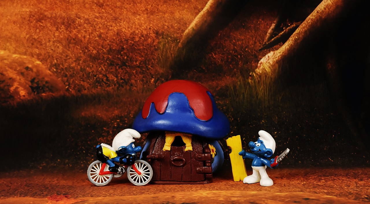 smurfs forest home free photo