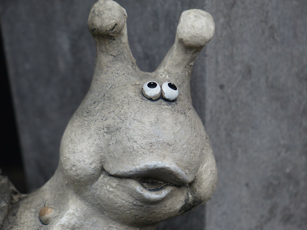 snail funny stone figure free photo