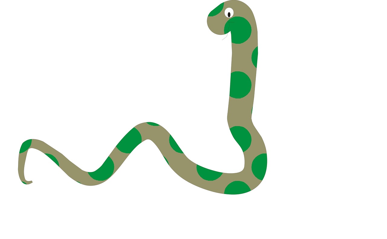 snake green caricature free photo