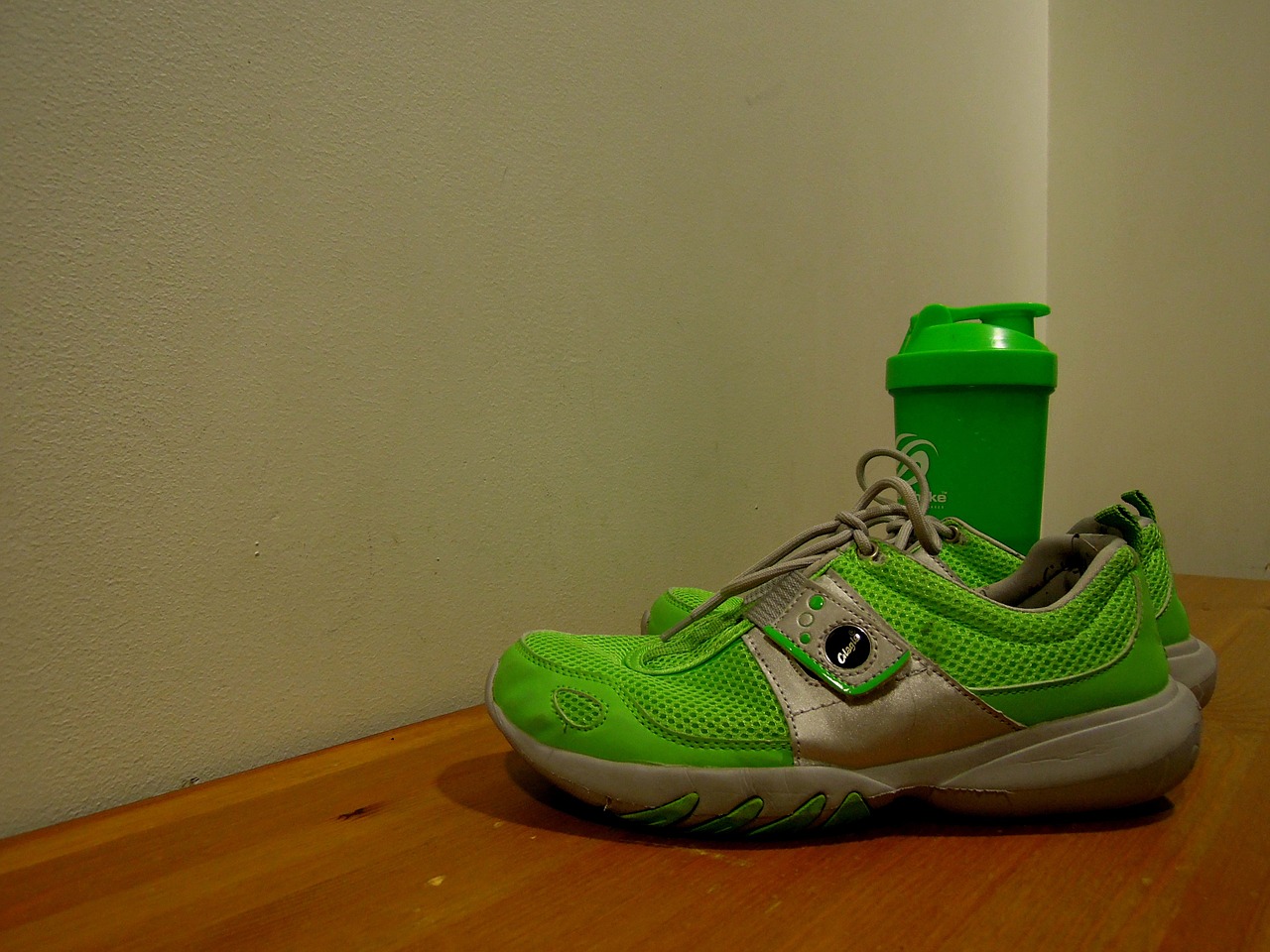 sneakers drink a bottle of free photo