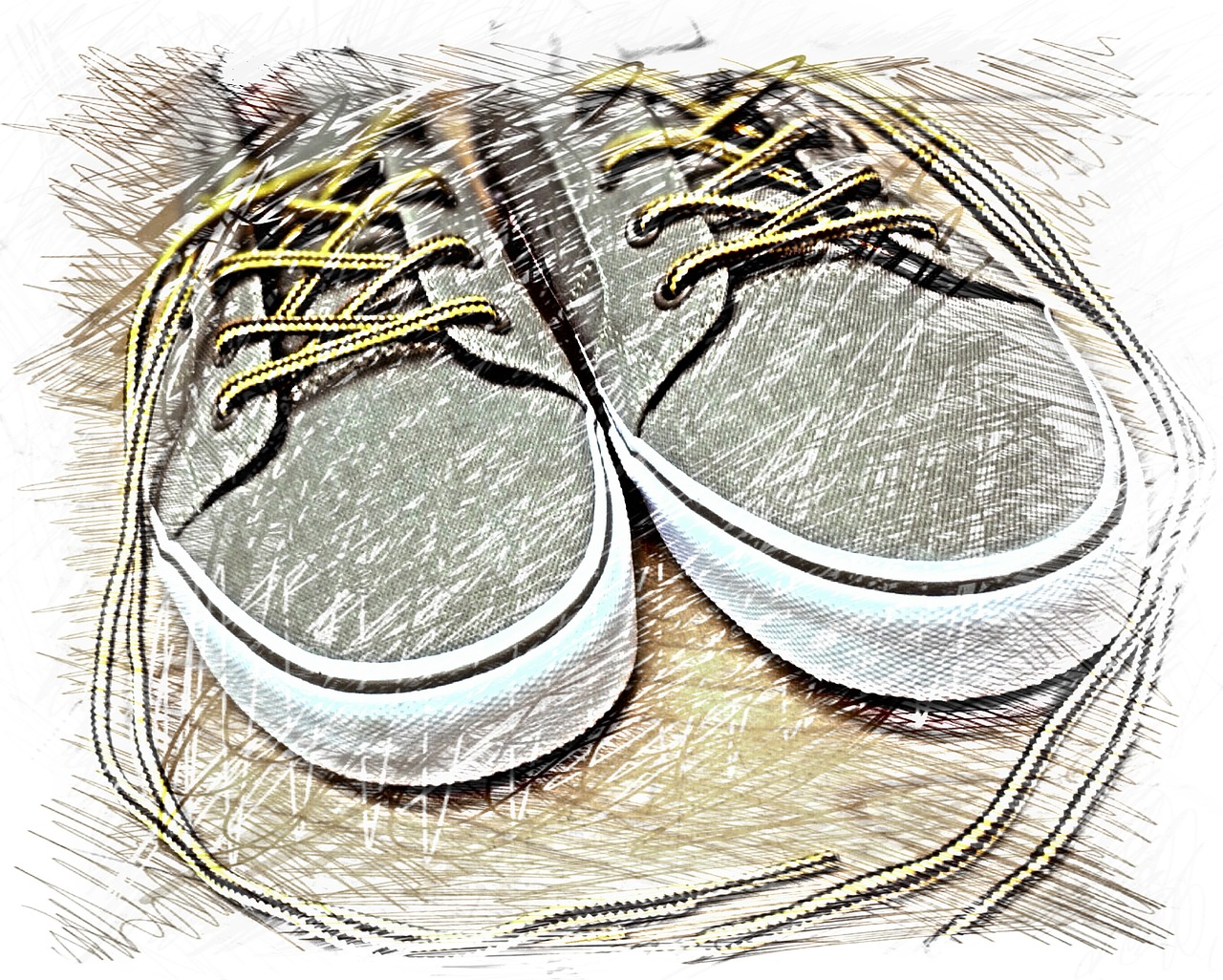 sneakers drawing colorful free photo