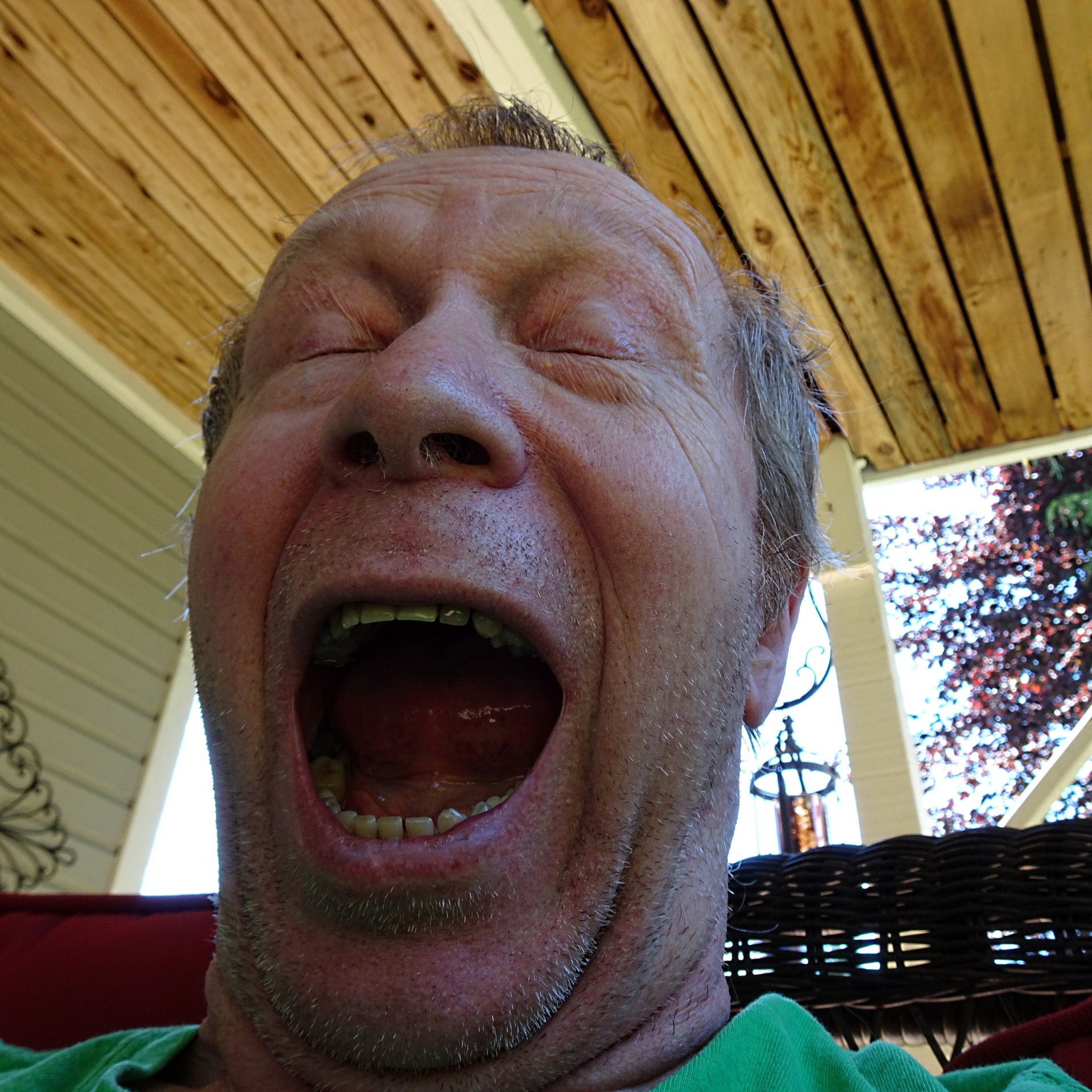 sneezing man closeup free photo
