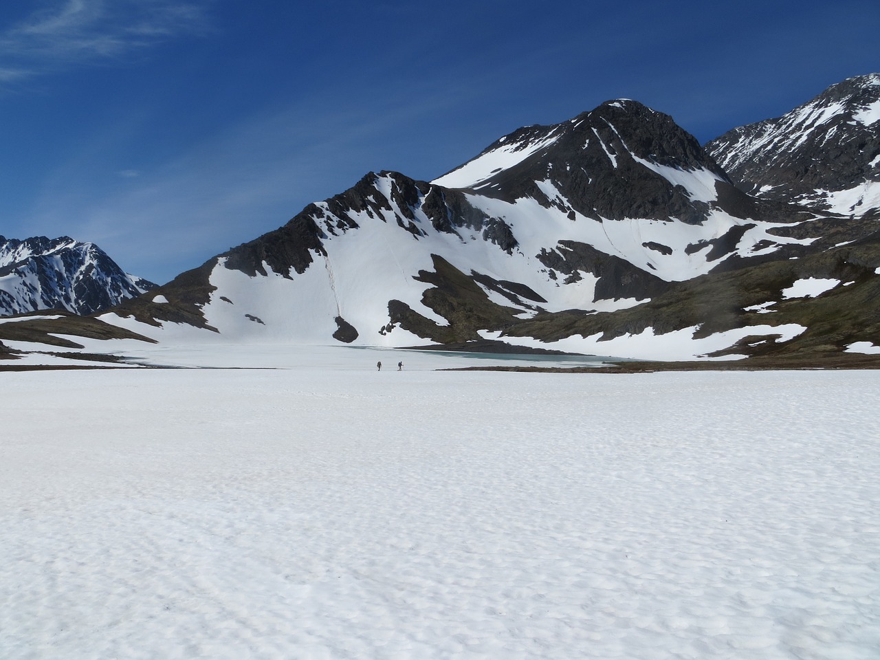 snow mountains hike free photo