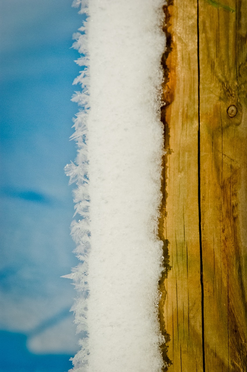 snow post wood free photo