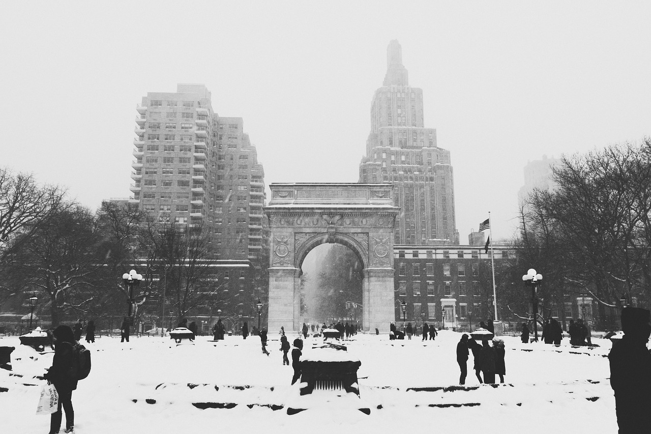 snow architecture buildings free photo