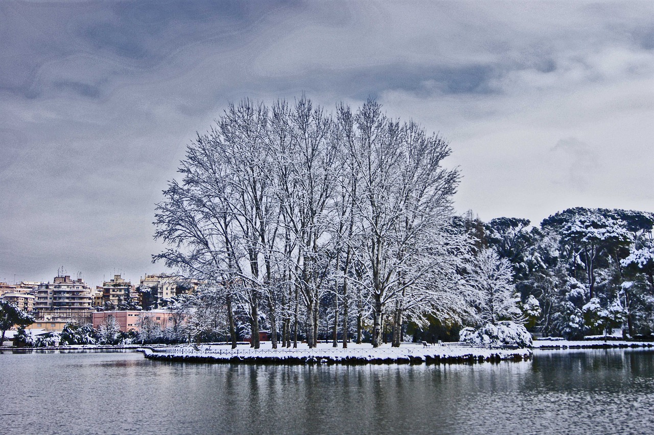 snow rome villa ada free photo