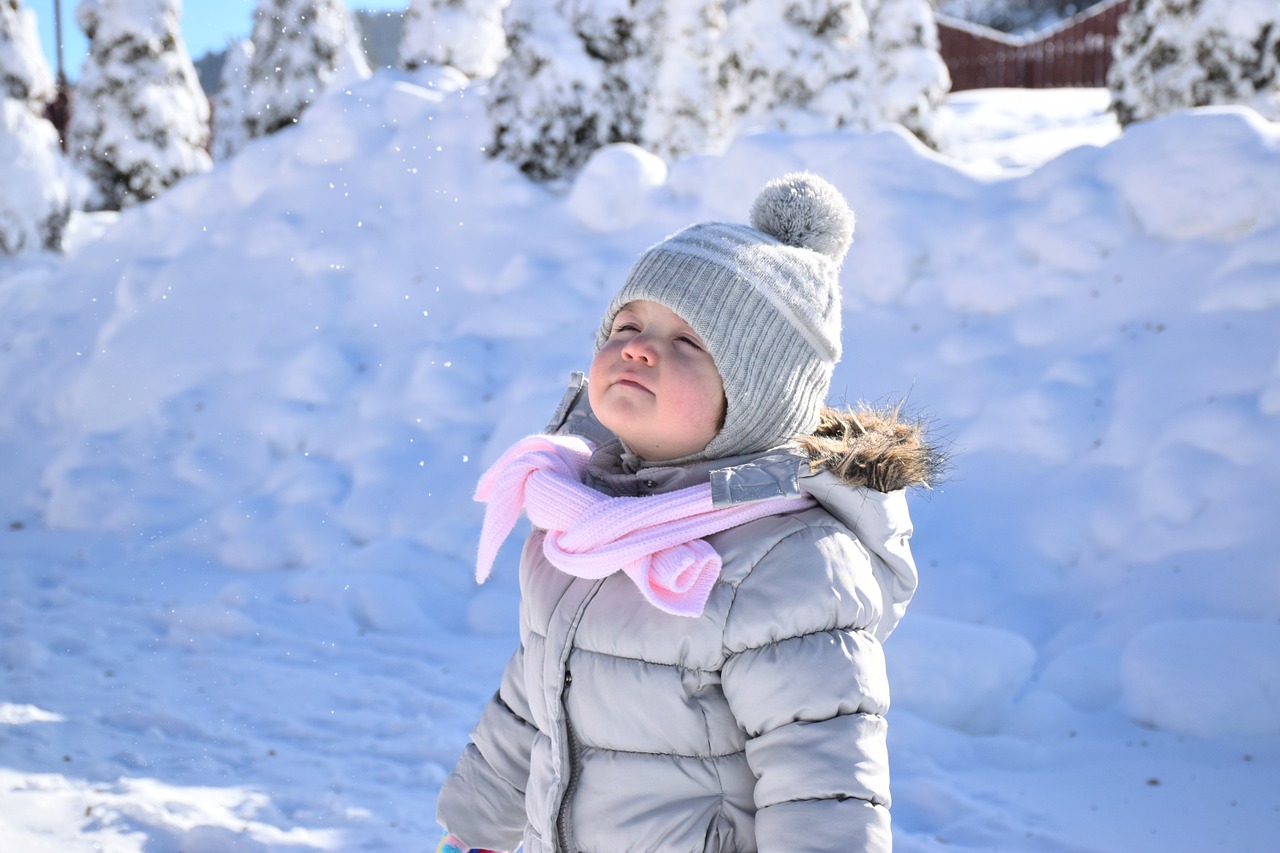 snow baby girl free photo