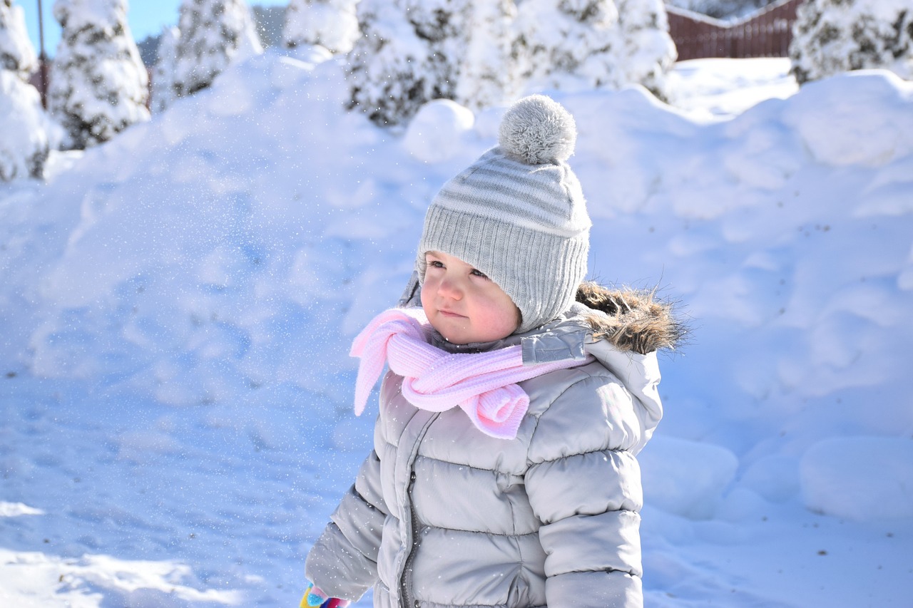 snow baby girl free photo