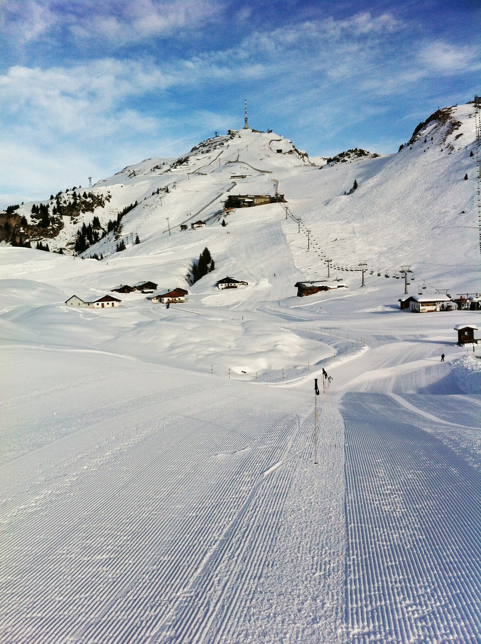 snow ski lane free photo