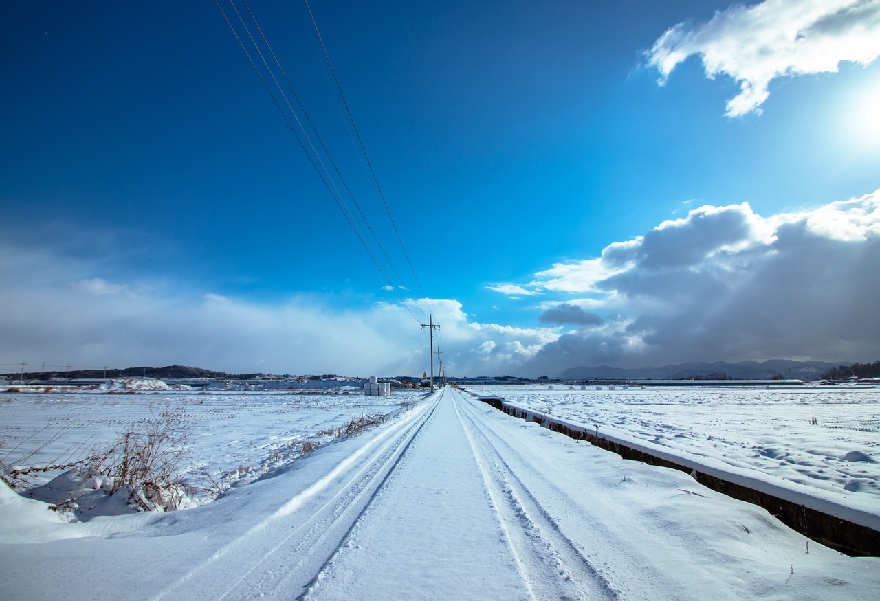 snow landscape sky free photo