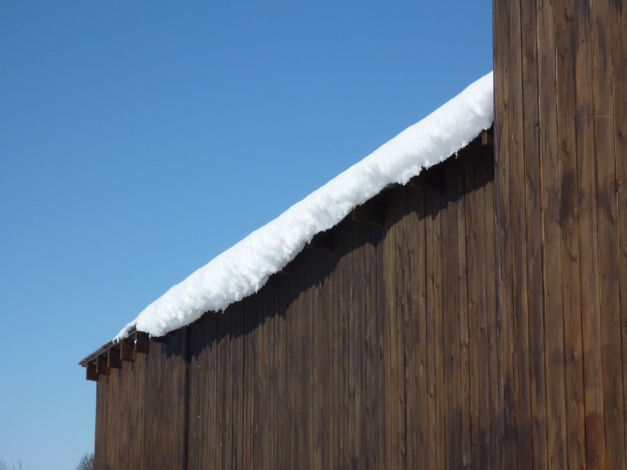 snow stall wall sunshine free photo