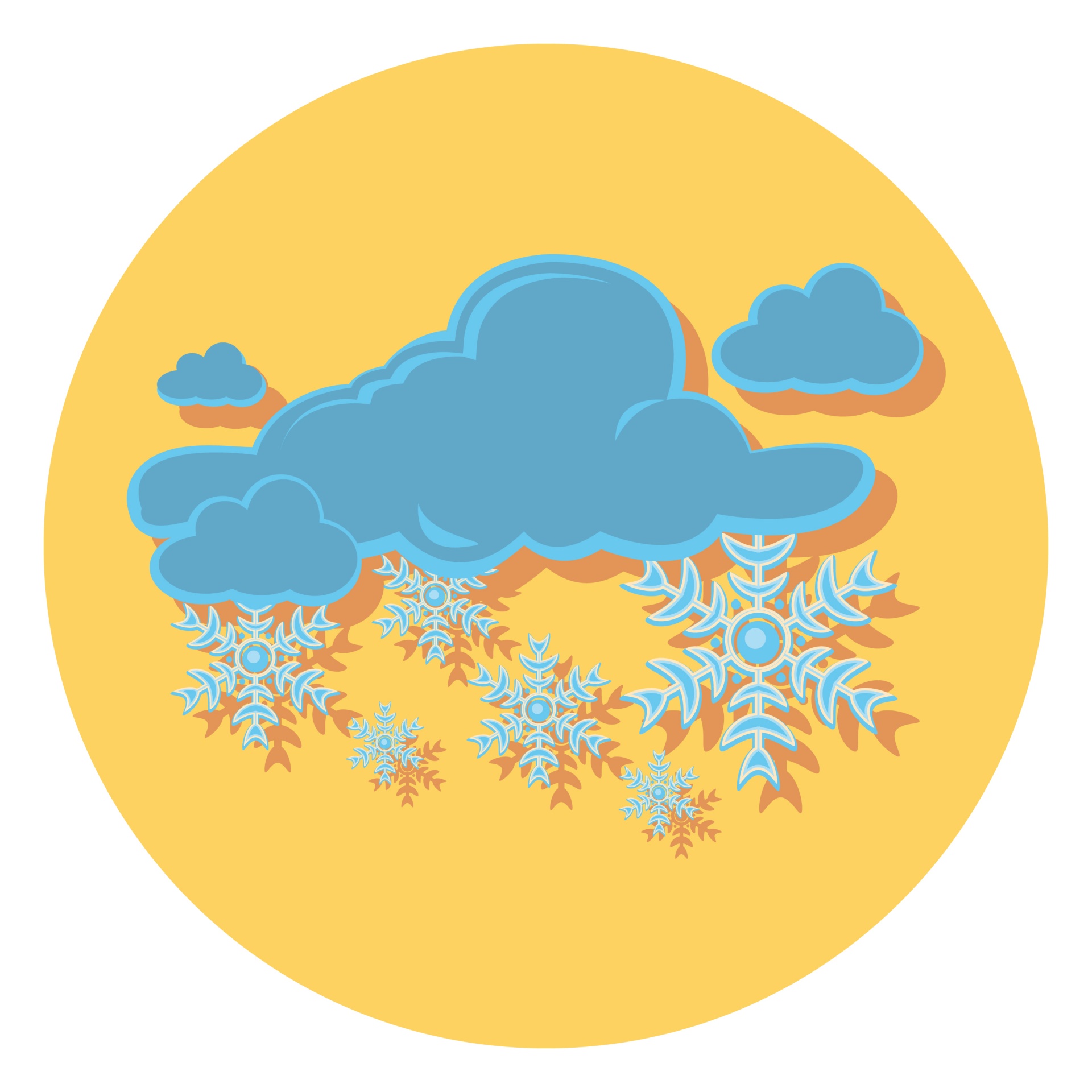 snow flat icon free photo