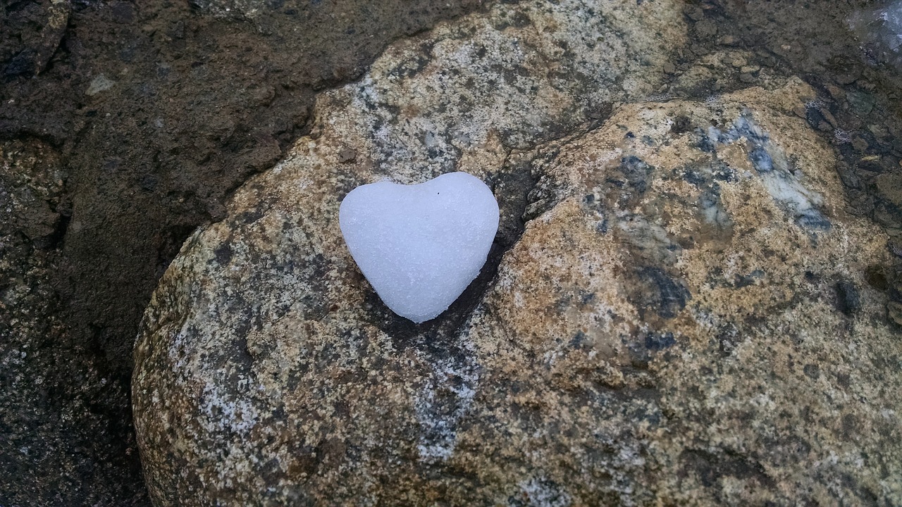 snow heart winter free photo