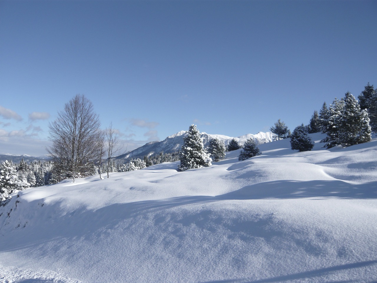 snow mountains sky free photo