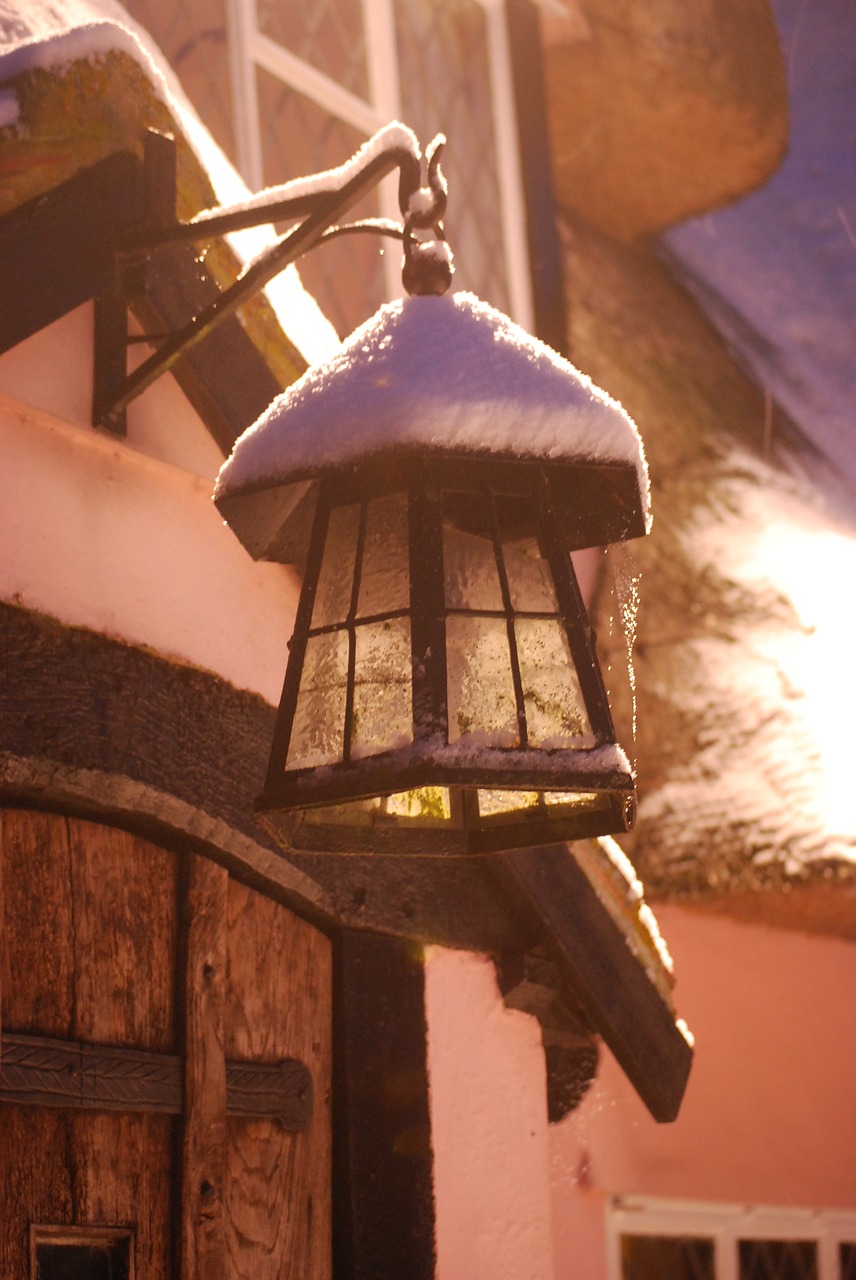 snow lantern christmas free photo