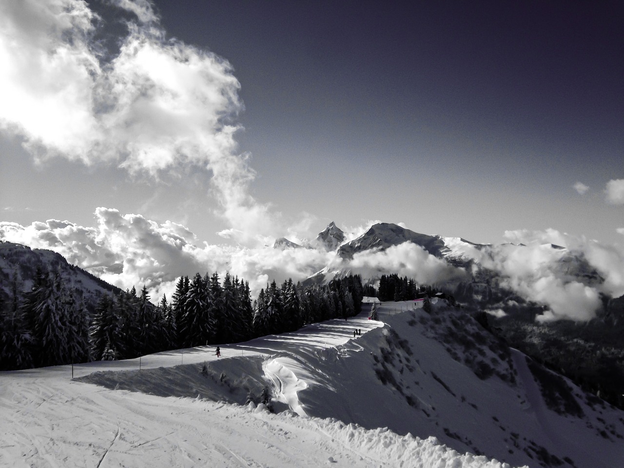 snow mountains white free photo