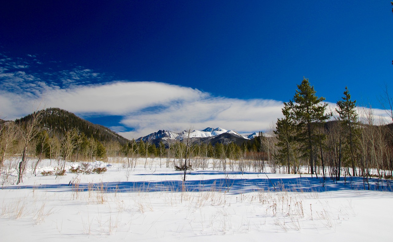 snow mountain lake free photo