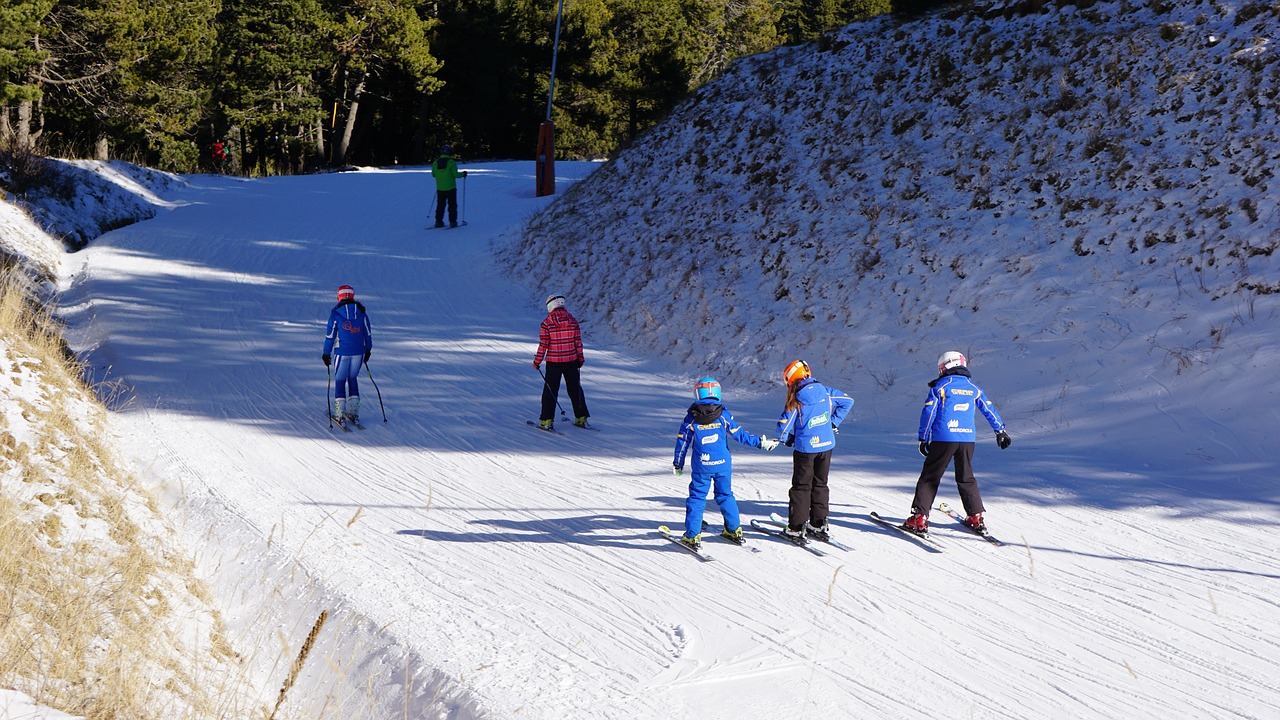 snow skiers ski free photo
