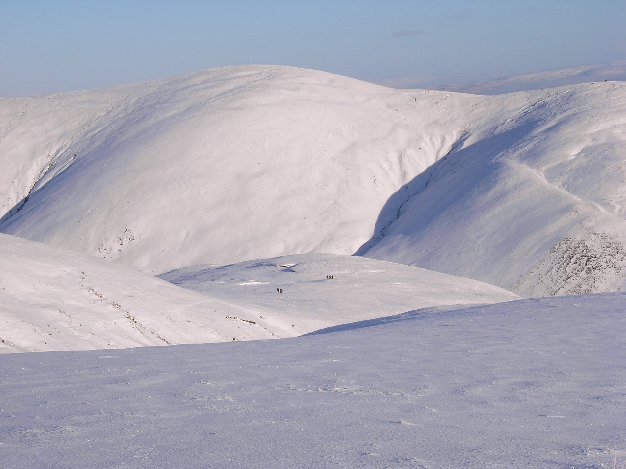 snow hills landscape free photo