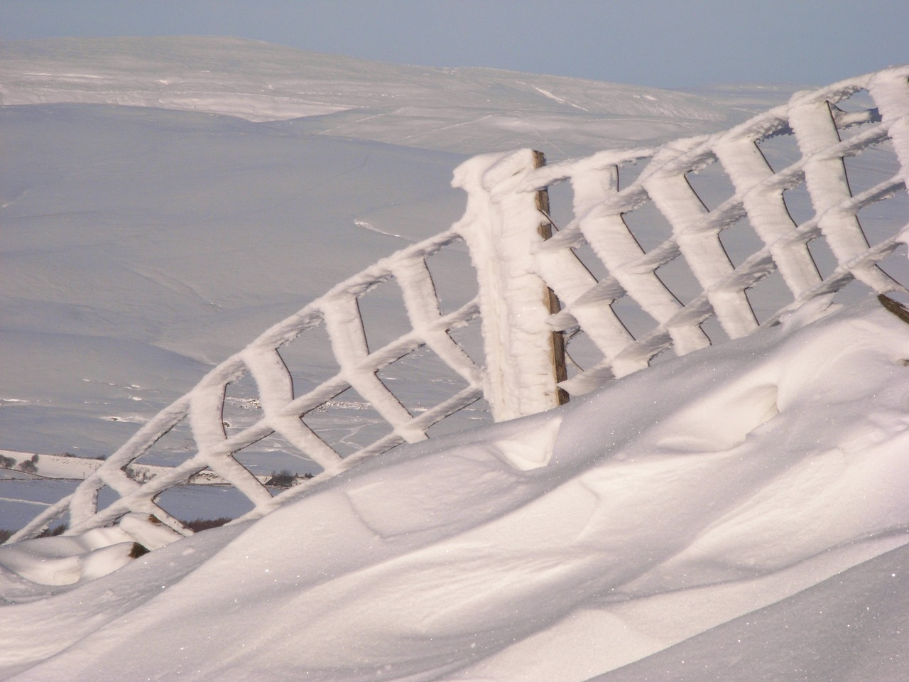 snow fence winter free photo