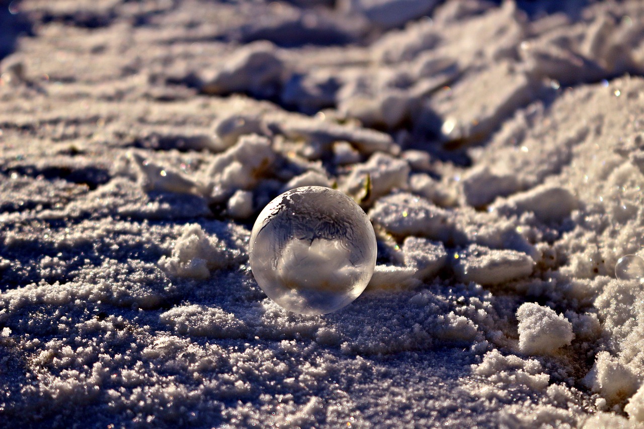 snow winter soap bubble free photo