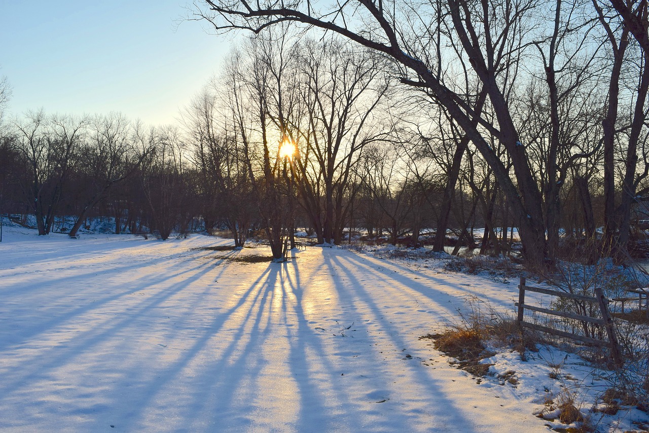 snow park sunset free photo