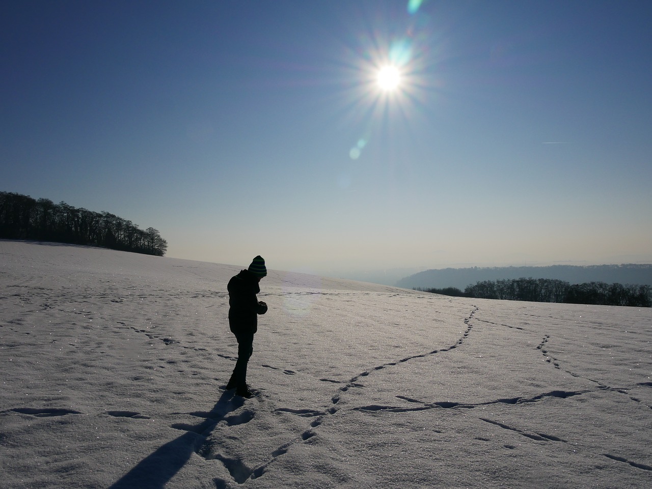 snow alone landscape free photo