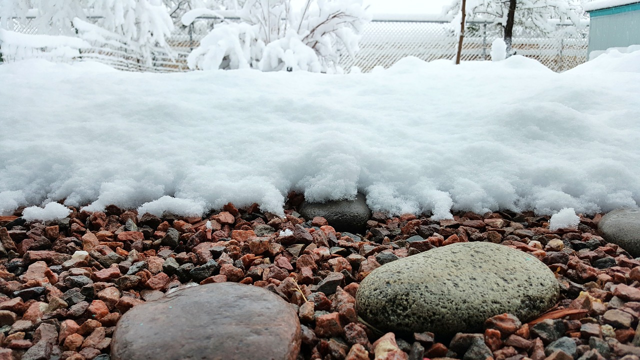 snow rocks outdoors free photo