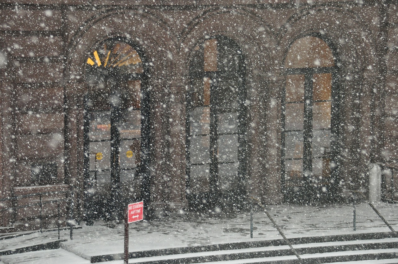 snow public theater building free photo
