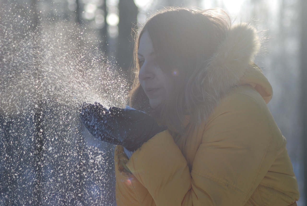 snow winter girl free photo