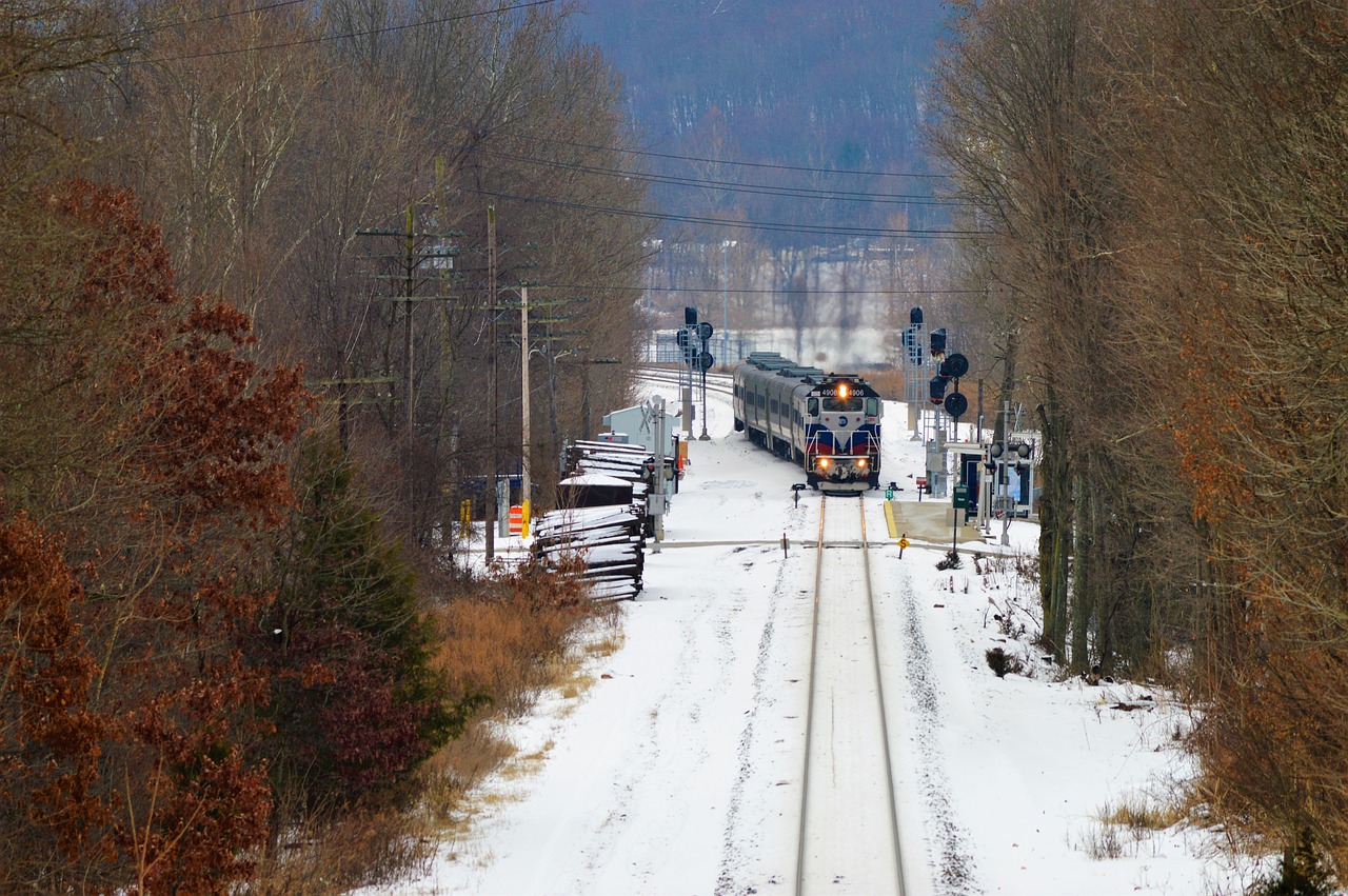 snow snow landscape train free photo