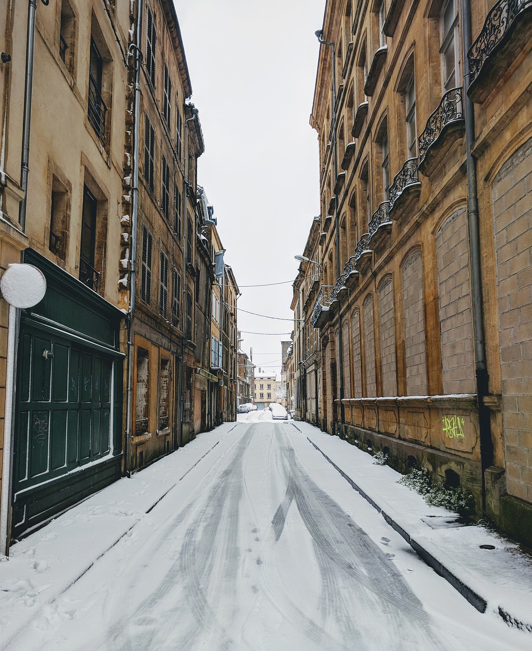 snow winter street free photo