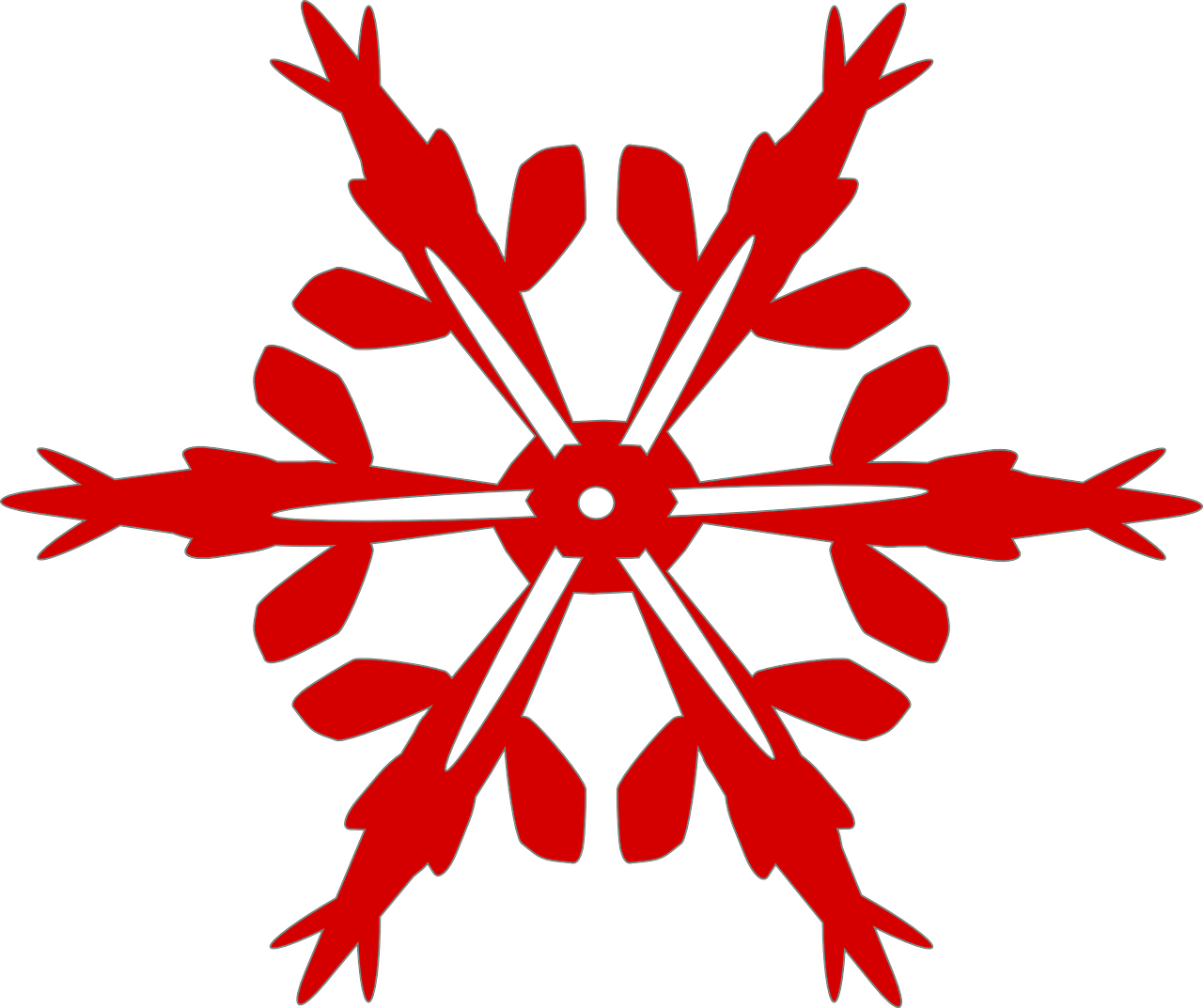 snow flake red free photo