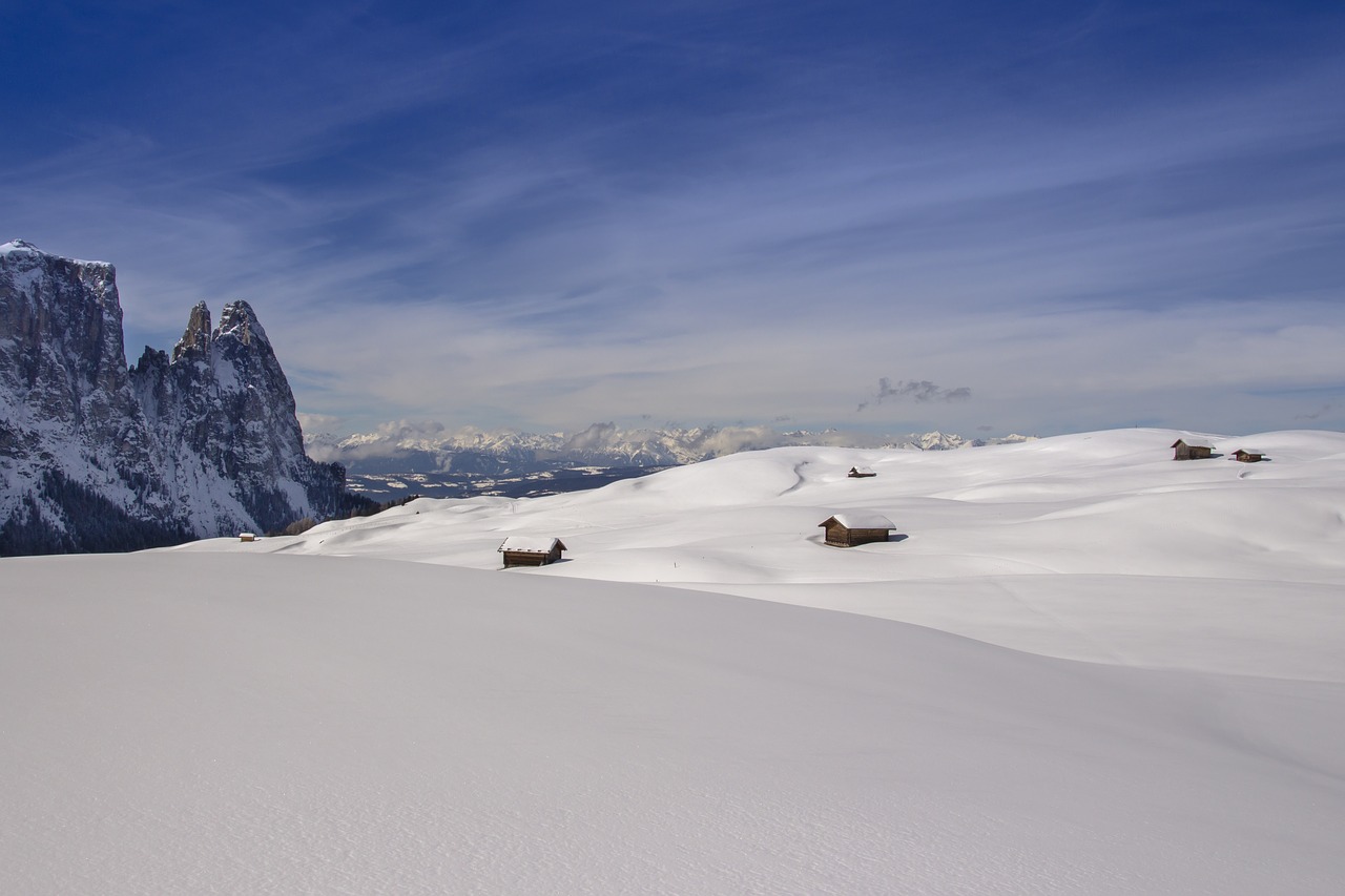 snow winter alpine hut free photo