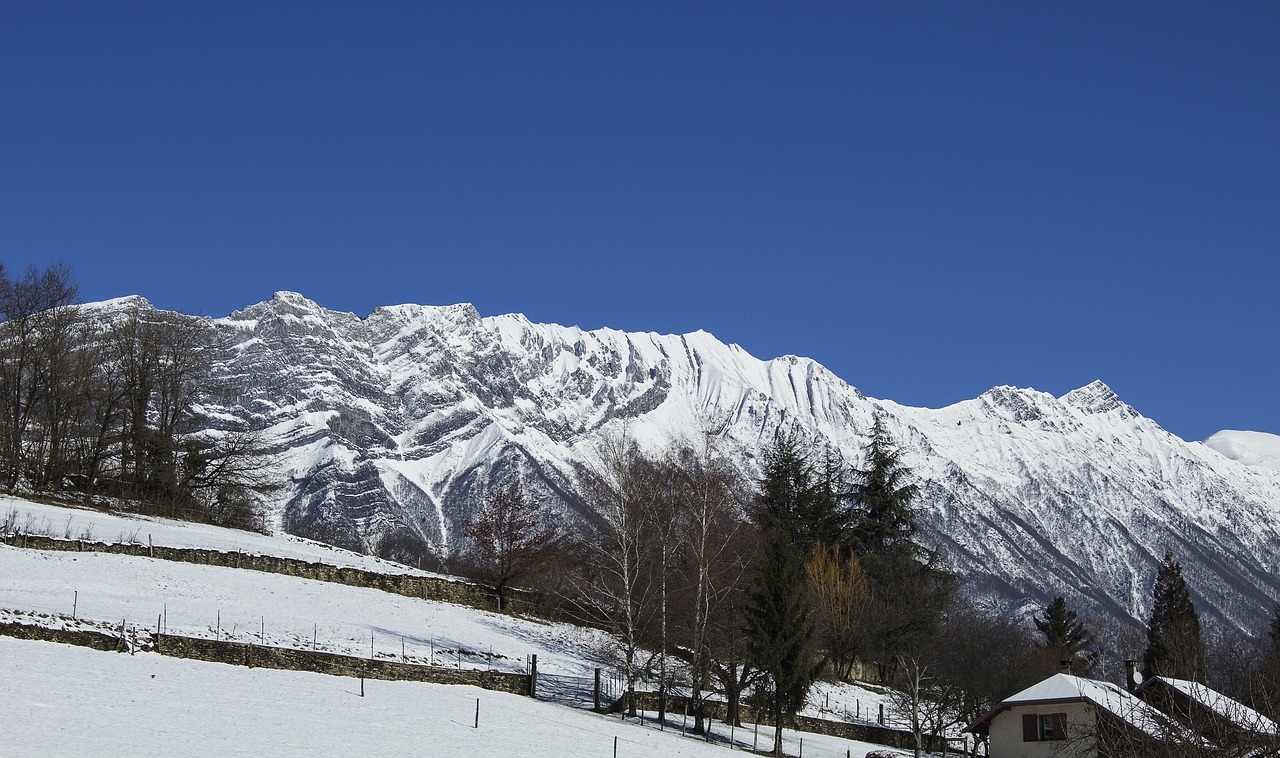 snow mountain winter free photo