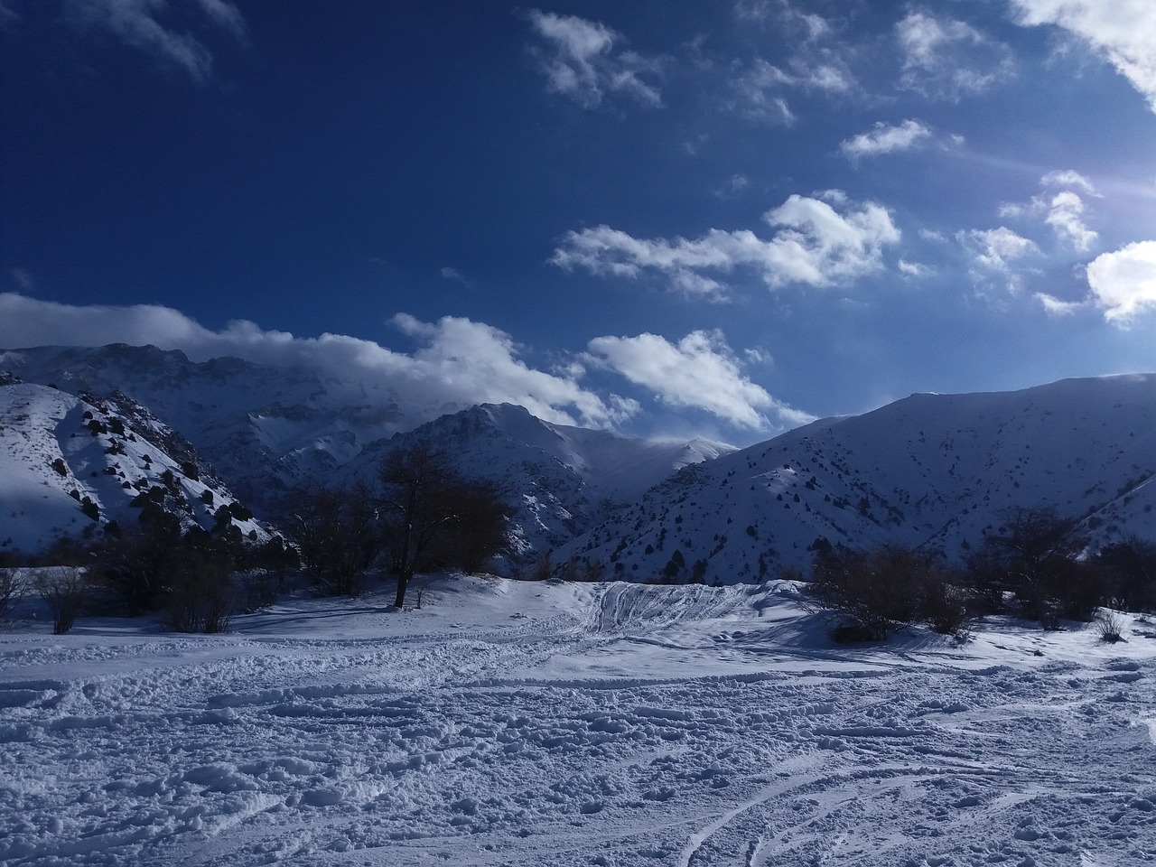 snow mountain nature free photo