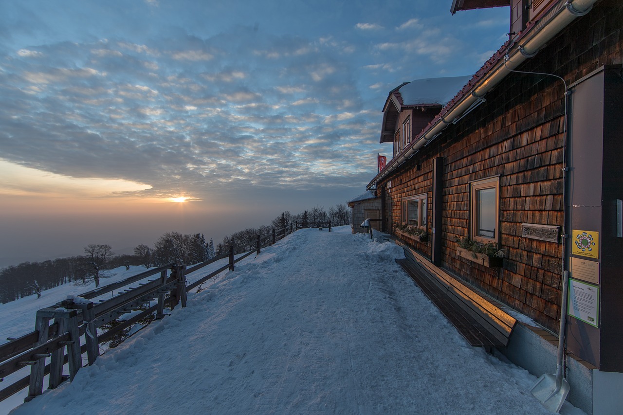 snow winter sky free photo