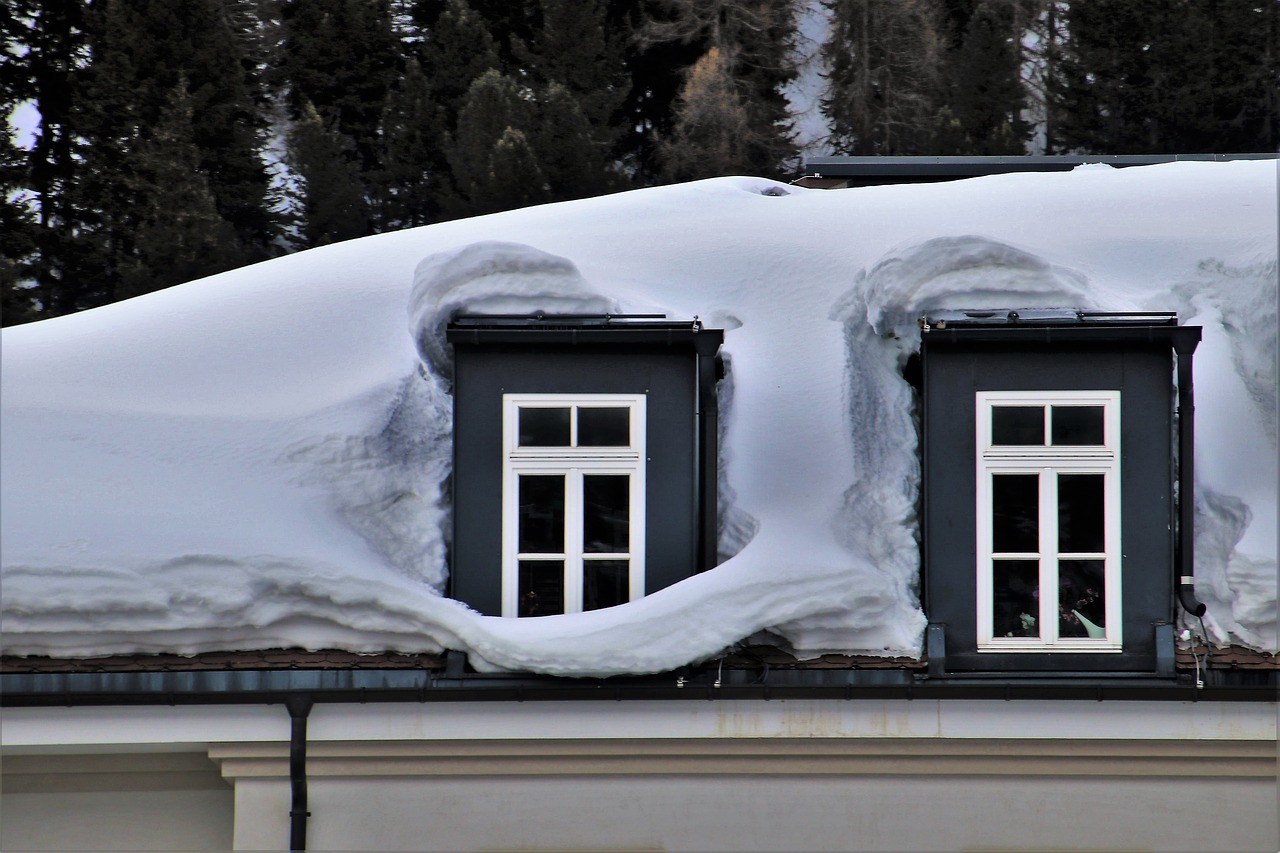 snow attic facade free photo