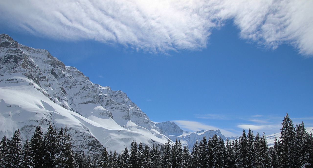 snow mountain panorama free photo