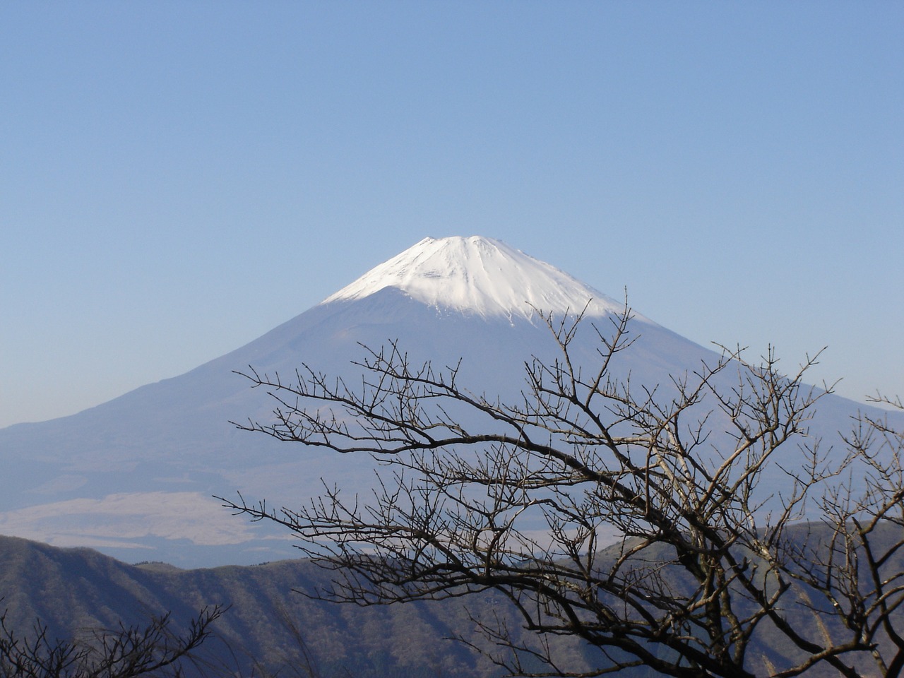 snow mountain volcano free photo