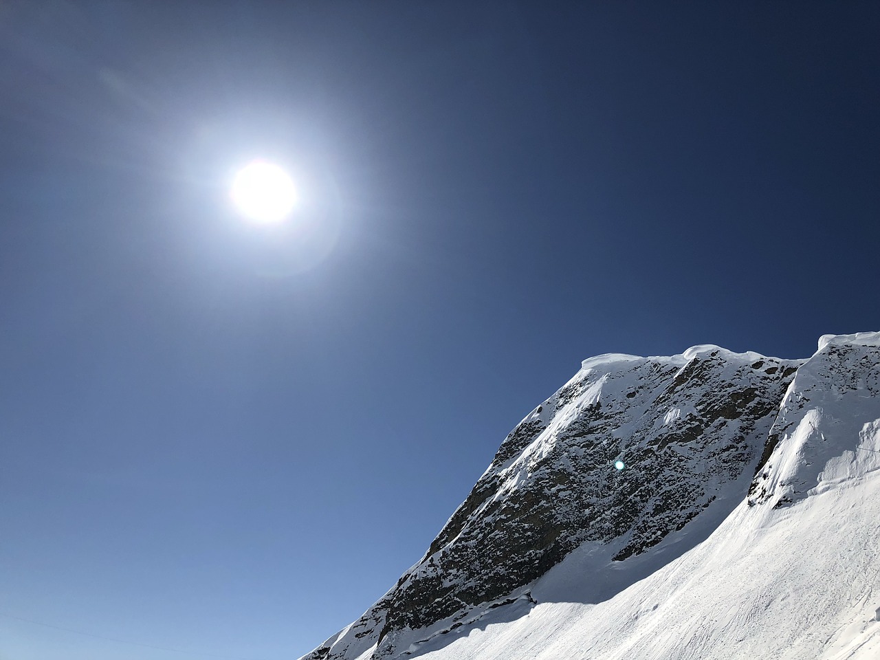 snow winter sky free photo