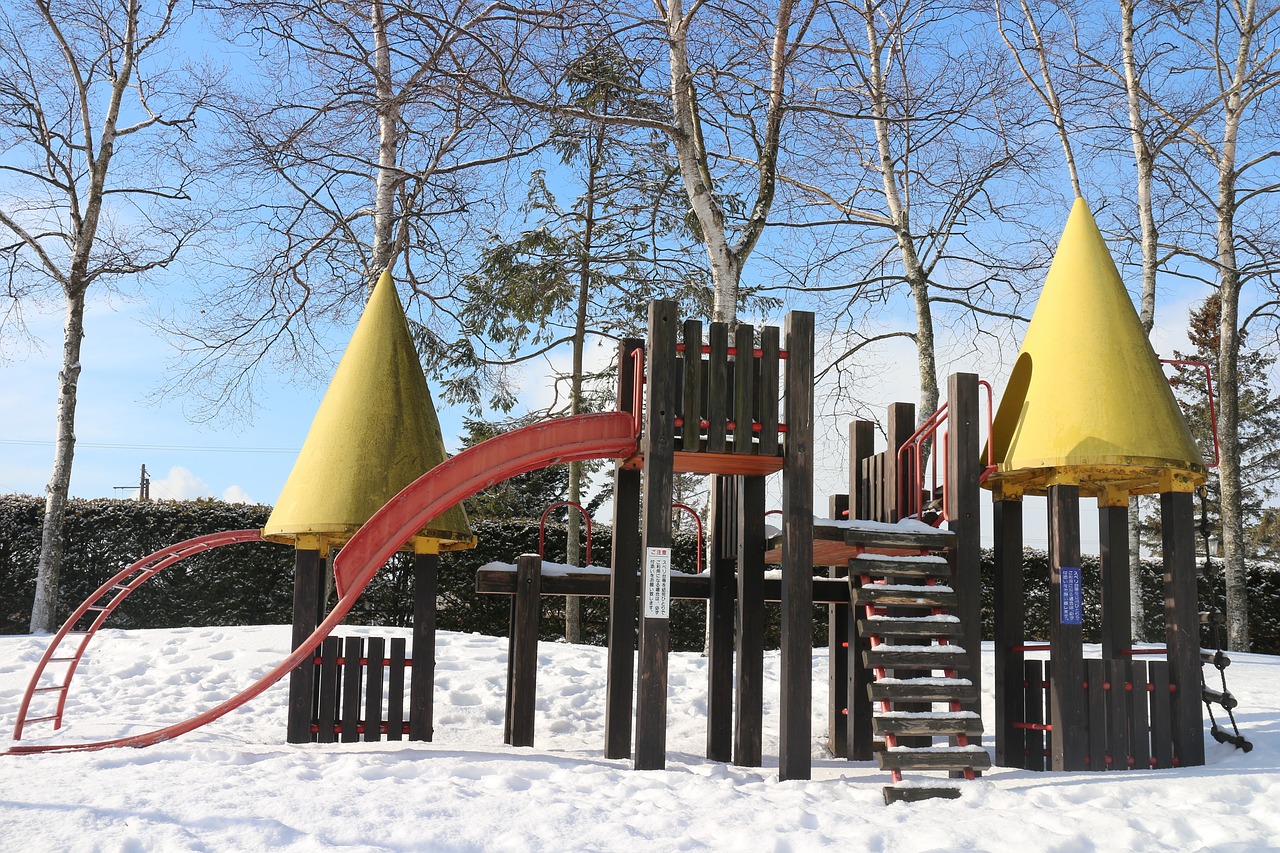 snow  amusement park  facilities for children free photo