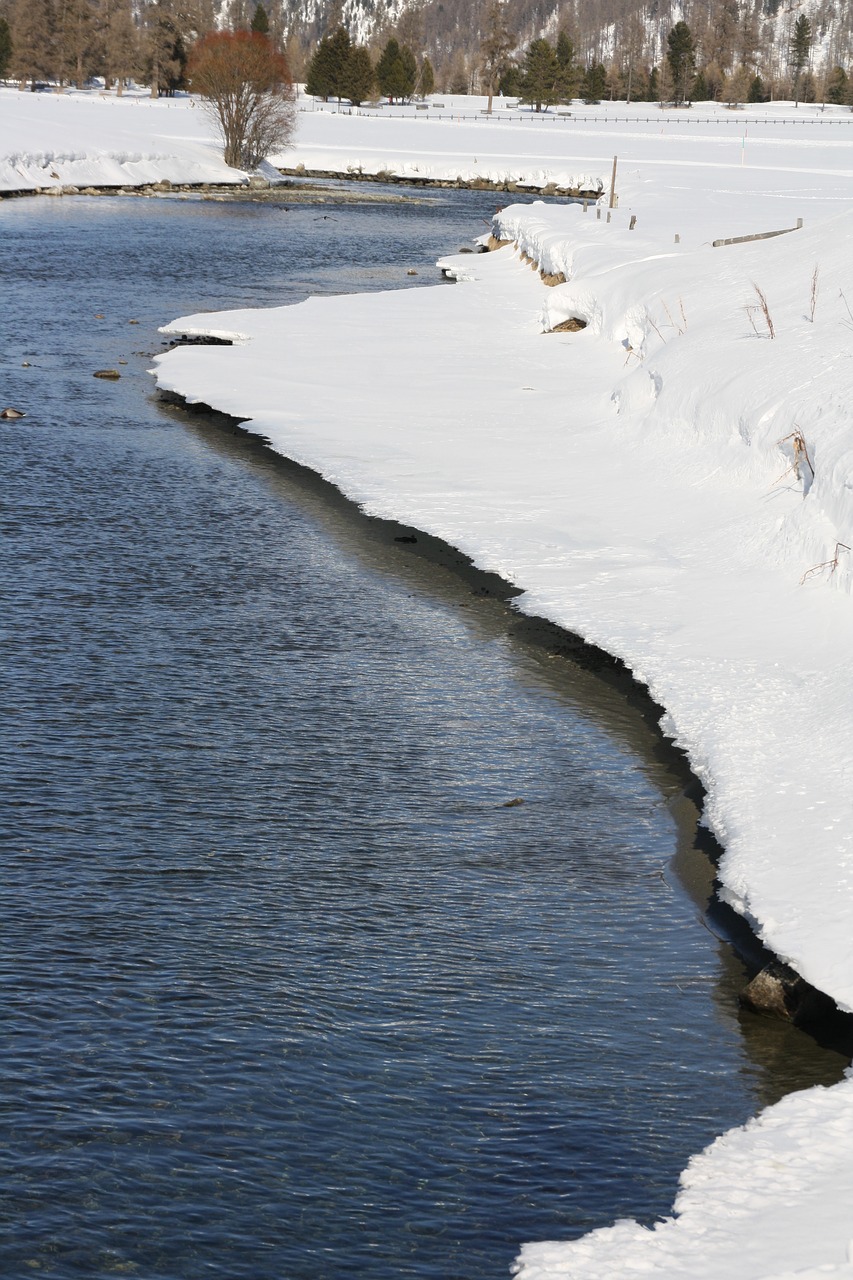 snow  river  winter free photo