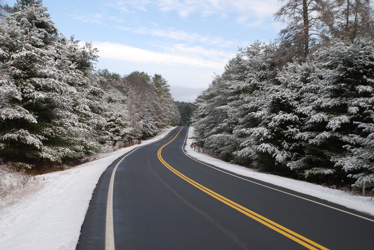 snow  road  winter free photo