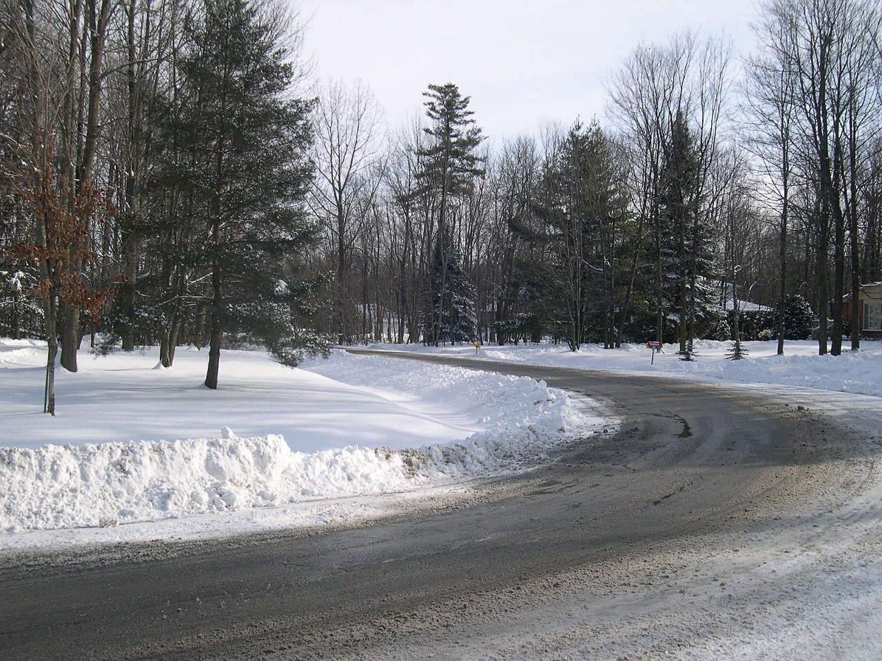 snow winter road free photo