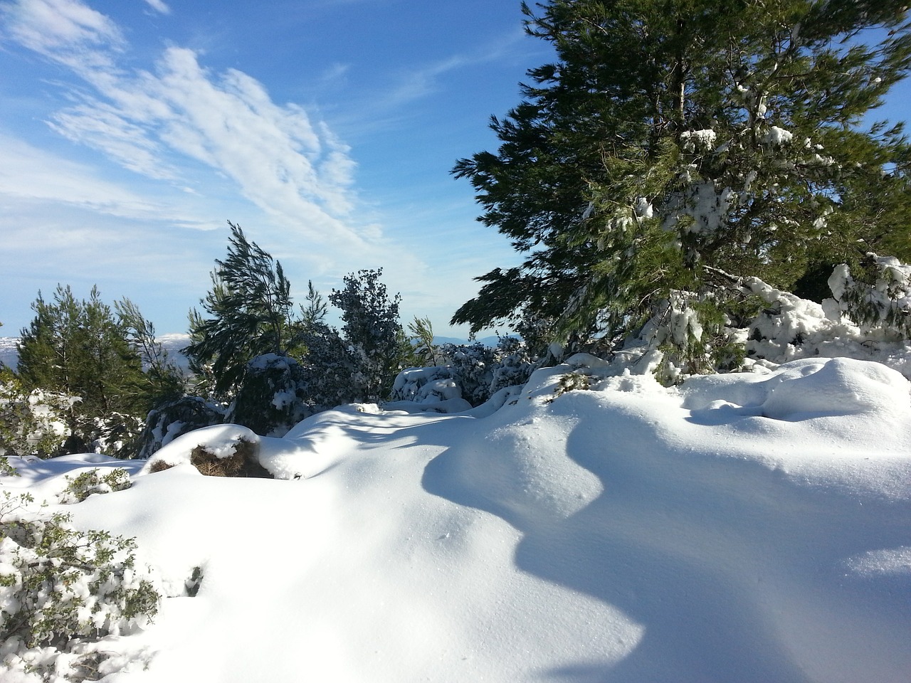 snow winter mountain free photo