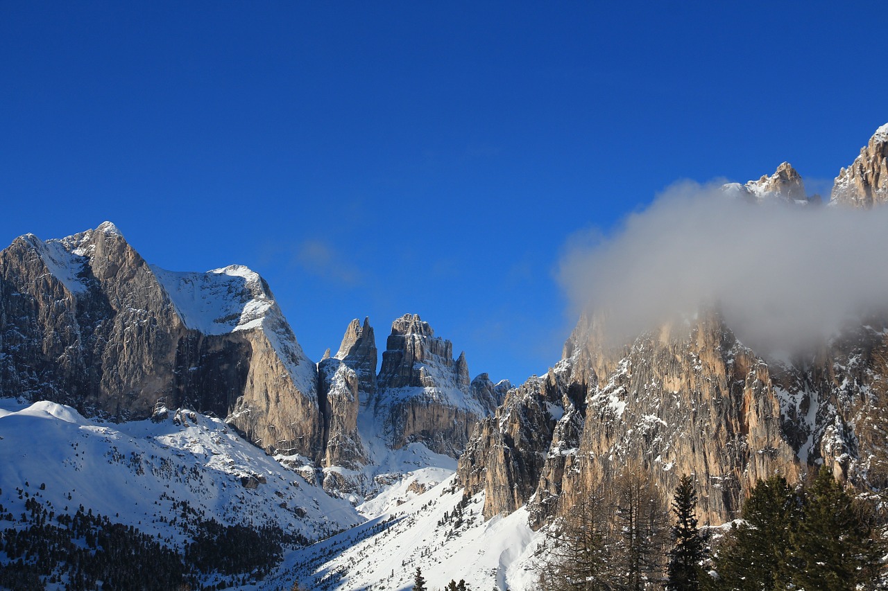 snow mountain winter free photo