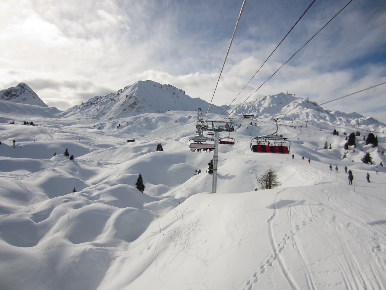 snow snow hill ski lift free photo