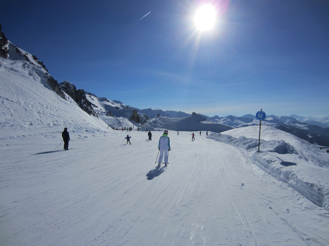 snow alpine ski run free photo